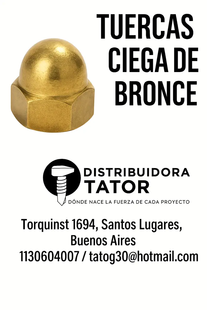 Tuercas ciega de bronce
