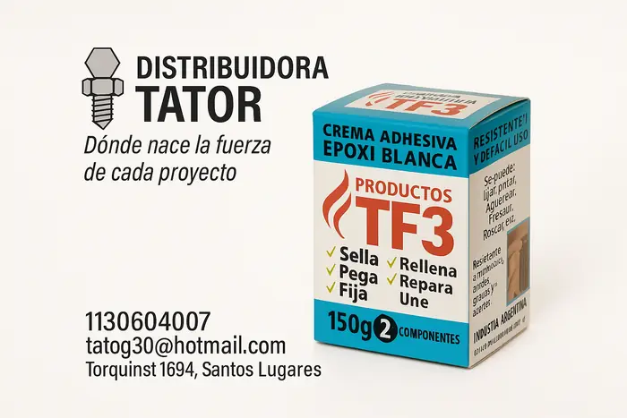 Crema adhesiva epoxi acero TF3